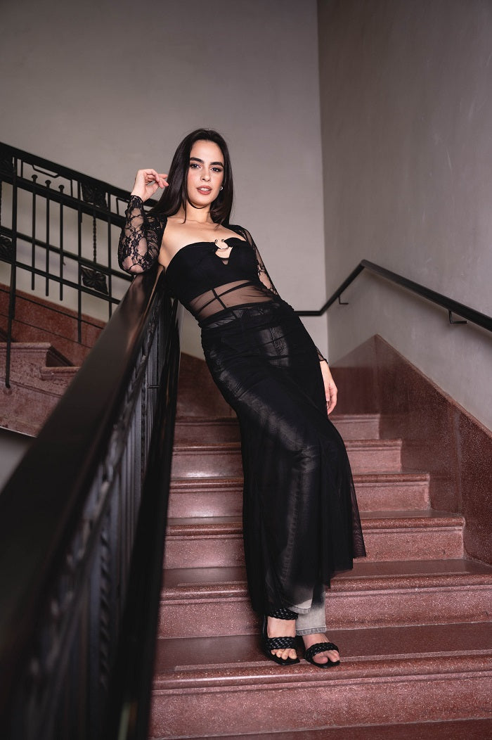Nora Long Sheer Dress