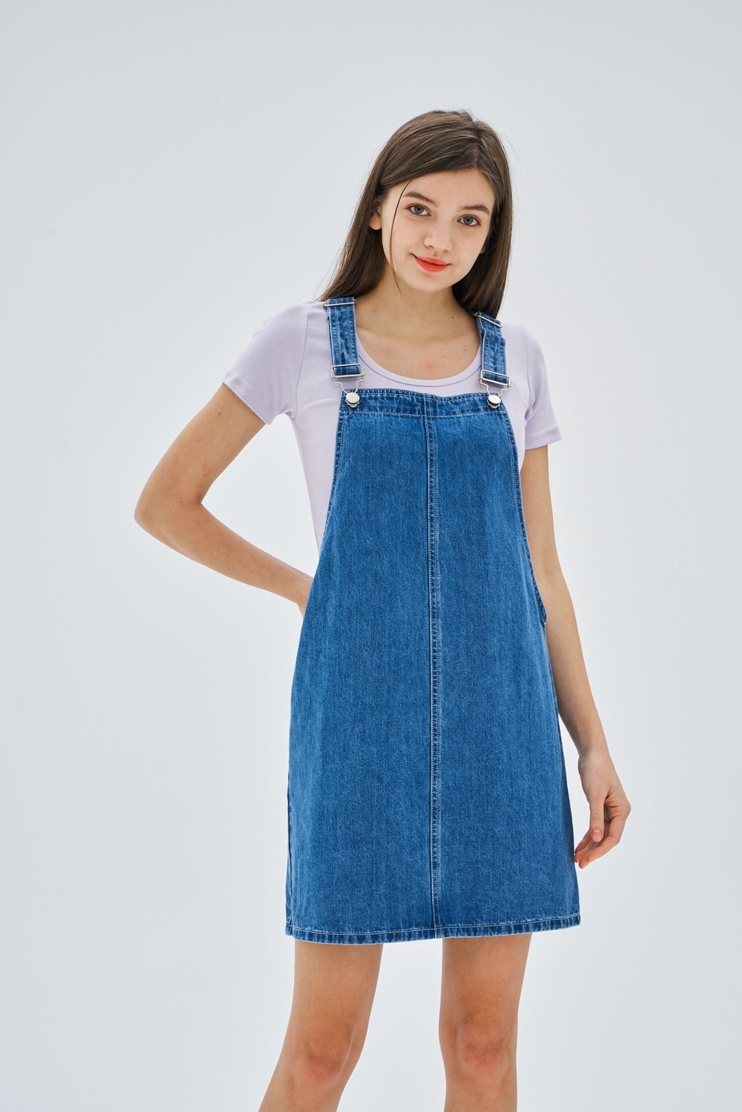 A LINE PINEFORE DENIM DRESS | Trend Styles