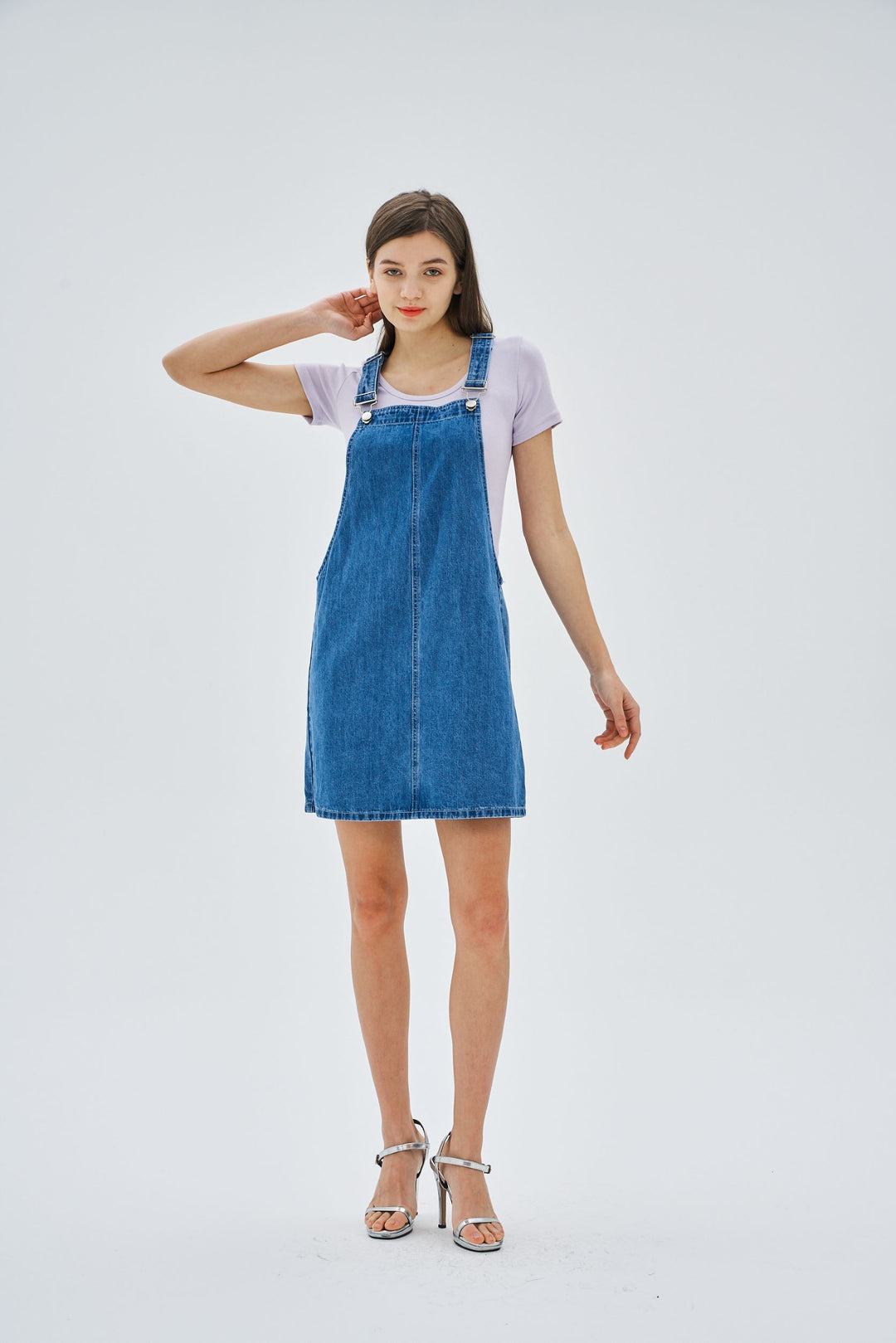 a line denim pinafore dress Amazon.com: Jean Jumper Dress for Women Pinafore Maxi Denim Aline Dresses  with Pockets Baggy Wide Hemline Adjustable Spaghetti Strap Bib Overall  Dresses Tea Length Elastic Empire Waist Midi Dress Streetwear : Clothing,