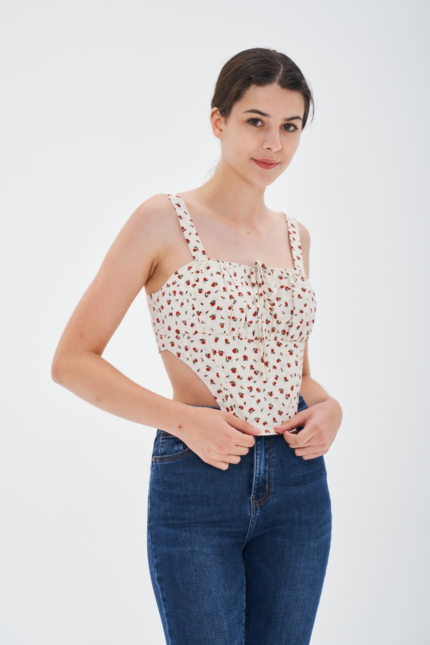 CORSET DITSY FLORAL TOP