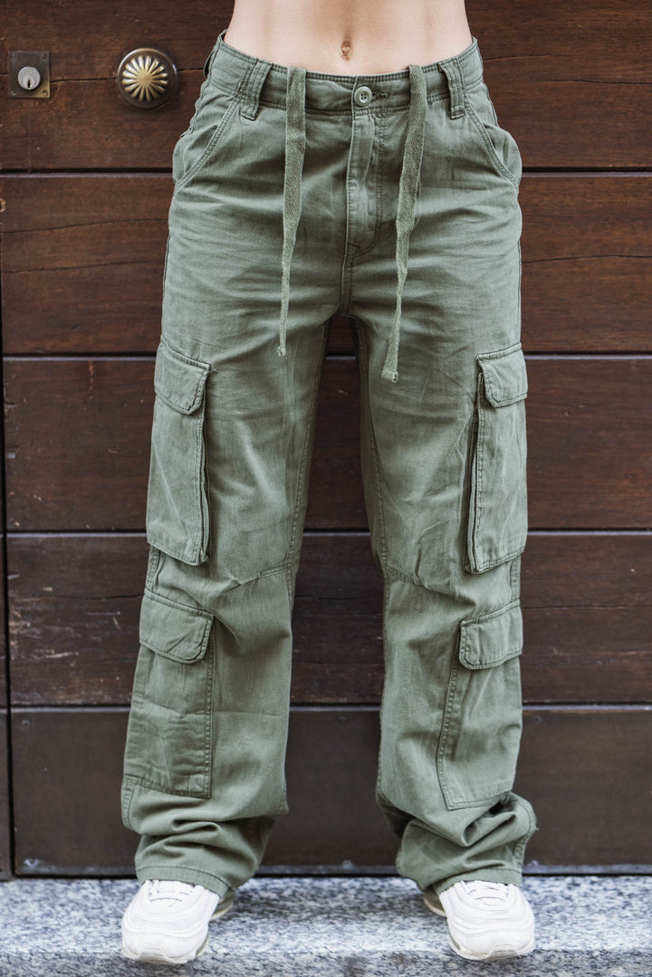 CARGO DOUBLE POCKET PANTS | Trend Styles